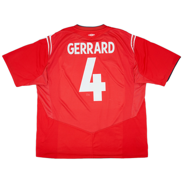 2004-06 England Away Shirt Gerrard #4 - 6/10 - (3XL)