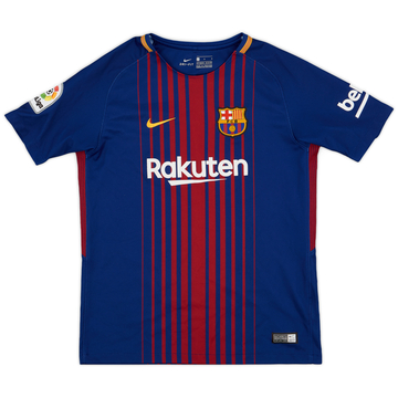 2017-18 Barcelona Home Shirt - 8/10 - (L.Boys)