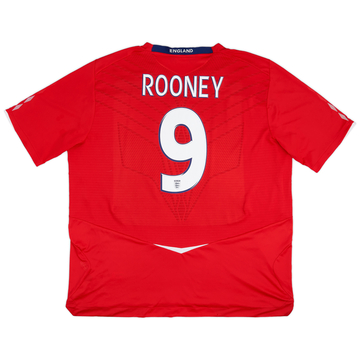 2008-10 England Away Shirt Rooney #9 - 6/10 - (XXL)