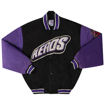1997-00 Akron Aeros Starter Satin Varsity Jacket M