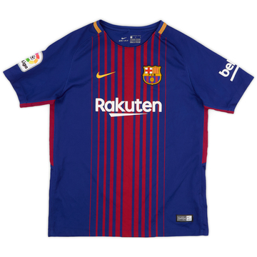 2017-18 Barcelona Home Shirt - 8/10 - (L.Boys)