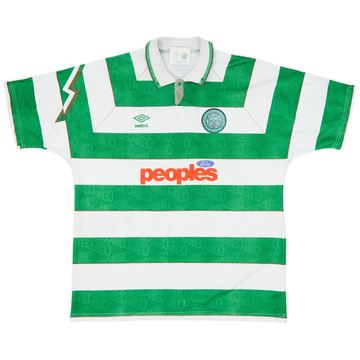 1991-92 Celtic Home Shirt - 8/10 - (XXL)