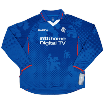 2002-03 Rangers Home L/S Shirt (XL)
