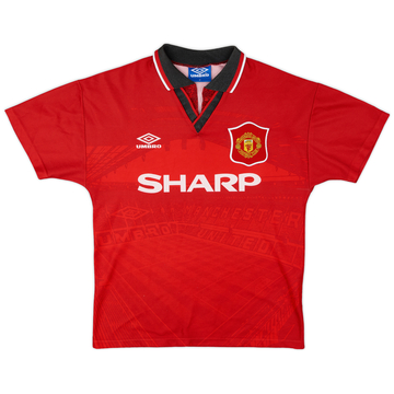1994-96 Manchester United Home Shirt - 8/10 - (Y)