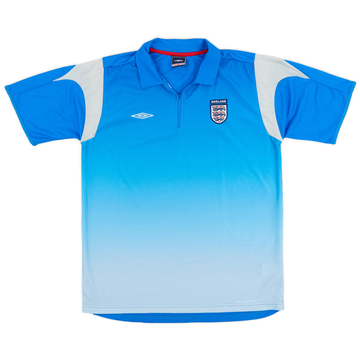 2004-06 England Umbro 1/4 Zip Polo Shirt - 9/10 - (L)