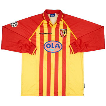 1998-99 Lens Match Issue Champions League Home L/S Shirt Magnier #4
