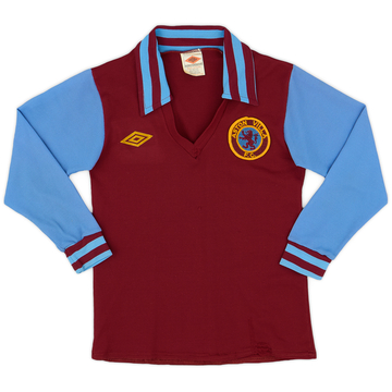 1974-75 Aston Villa Home L/S Shirt - 6/10 - (XS.Boys)