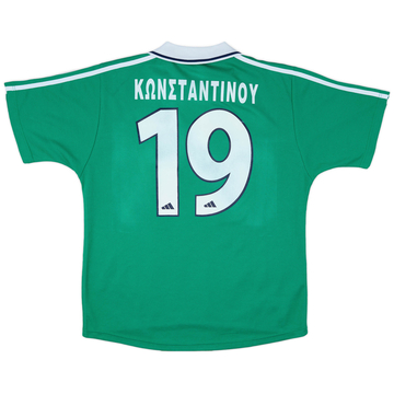 2000-01 Panathinaikos Home Shirt Konstantinou #19 - 9/10 - (S)