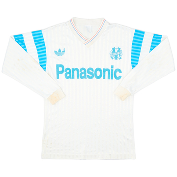 1990-91 Olympique Marseille Home L/S Shirt - 5/10 - (S)