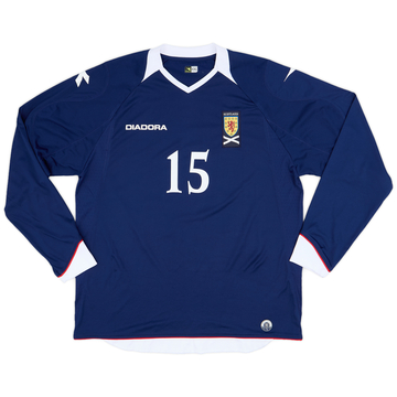 2008-09 Scotland Home L/S Shirt #15 - 9/10 - (XXL)
