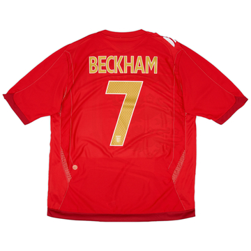 2006-08 England Away Shirt Beckham #7 - 6/10 - (XL)