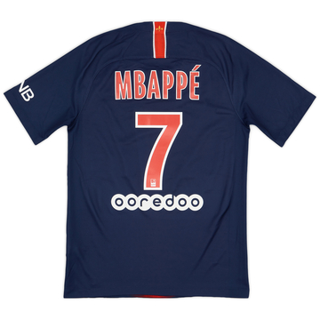 2018-19 Paris Saint-Germain Home Shirt Mbappe #7 - 8/10 - (S)