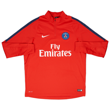 2016-17 Paris Saint-Germain Nike 1/4 Zip Drill Top - 8/10 - (XL)