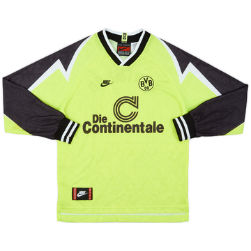1995-96 Borussia Dortmund L/S Home Shirt - 8/10 - (L.Boys)