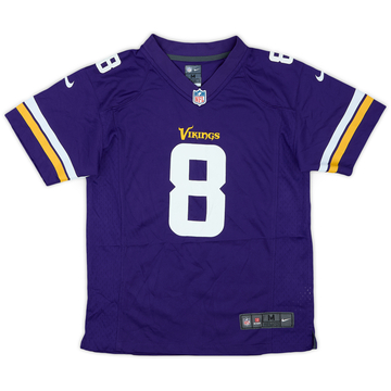 2016-17 Minnesota VIkings Bradford #8 Nike Game Home Jersey - 7/10 - (M.Boys)