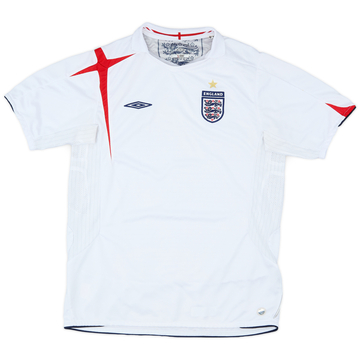 2005-07 England Home Shirt - 7/10 - (XL.Boys)