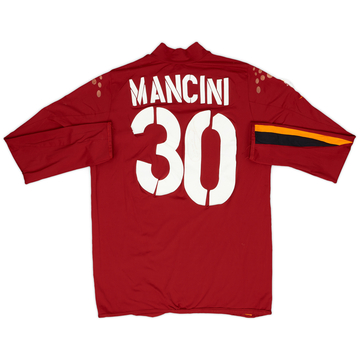 2004-05 Roma Match Issue Signed Home Shirt Mancini #30