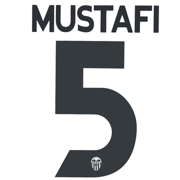 2015-16 Valencia Home Mustafi #5 Name Set