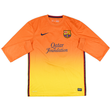 2012-13 Barcelona Match Issue Away L/S Shirt #17