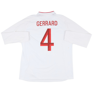 2012-13 England Home L/S Shirt Gerrard #4 - 7/10 - (XL)