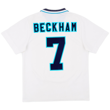 1995-97 England Home Shirt Beckham #7 - 5/10 - (M)