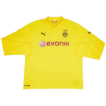 2014-15 Dortmund CL Home L/S Shirt - 7/10 - (3XL)