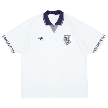 1990-92 England Home Shirt - 7/10 - (L)