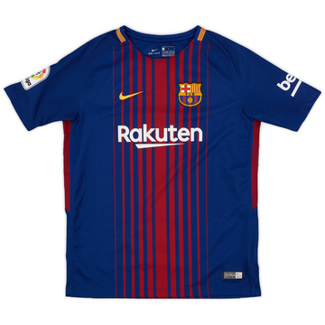 2017-18 Barcelona Home Shirt - 8/10 - (L.Boys)