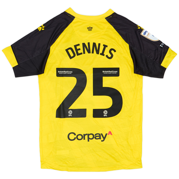 2023-24 Watford Match Issue Home Shirt Dennis #25