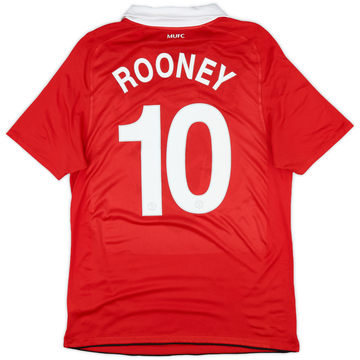 2010-11 Manchester United Home Shirt Rooney #10 - 6/10 - (L)