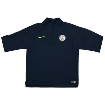 2018-19 Manchester City Nike 1/4 Zip Drill Top - 9/10 - (XL.Boys)