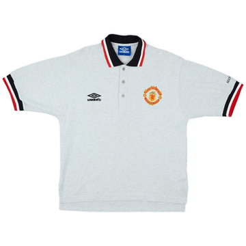1994-96 Manchester United Umbro Polo Shirt - 8/10 - (Y)