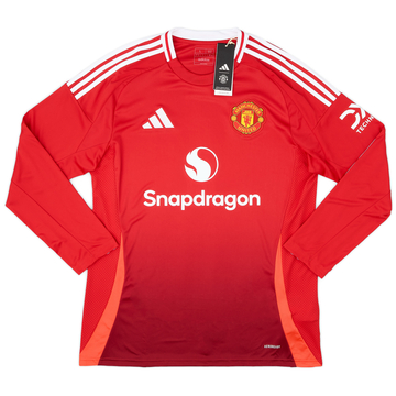 2024-25 Manchester United Home L/S Shirt