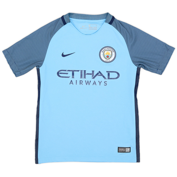 2016-17 Manchester City Home Shirt - 9/10 - (S.Boys)