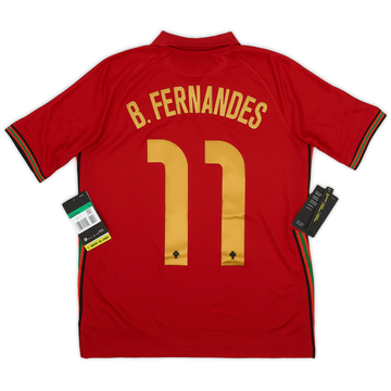 2020-21 Portugal Home Shirt B.Fernandes #11 (XL.Boys)