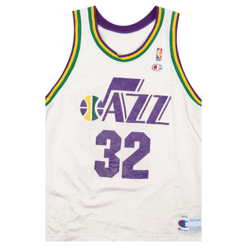 1991-95 Utah Jazz K. Malone #32 Champion Jersey (Home) L
