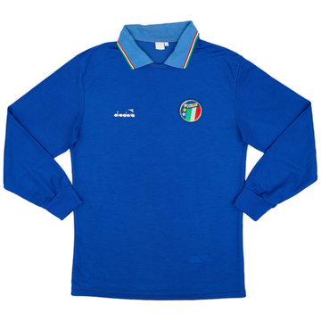 1986-91 Italy Home L/S Shirt - 9/10 - (L)