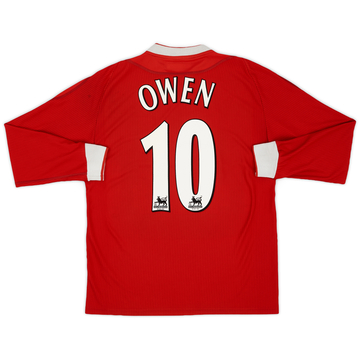 2002-04 Liverpool Home L/S Shirt Owen #10 - 5/10 - (M)