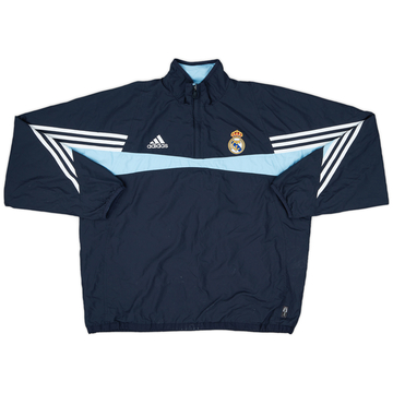 2003-04 Real Madrid adidas Reversible 1/4 Zip Track Jacket - 6/10 - (L)