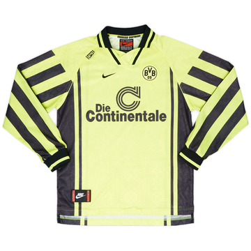 1996-97 Borussia Dortmund Home L/S Shirt - 8/10 - (XL.Boys)