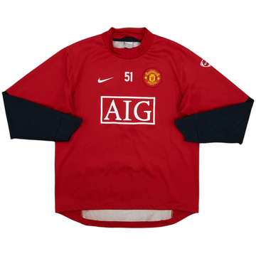 2009-10 Manchester United Nike Player Issue Drill Top #51 - 7/10 - (L)