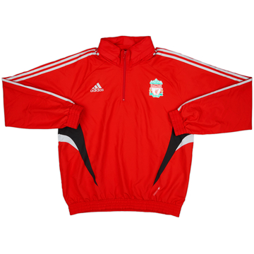 2008-09 Liverpool adidas 1/4 Zip Hooded Rain Jacket - 8/10 - (L/XL)