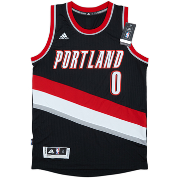 2014-17 Portland Trail Blazers Lillard #0 adidas Swingman Away Jersey (S)