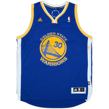 2010-14 Golden State Warriors Curry #30 adidas Swingman Away Jersey - 4/10 - (L)