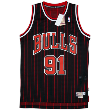 1995-96 Chicago Bulls Rodman #91 adidas Hardwood Classics Swingman Alternate Jersey (M)