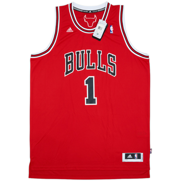 2010-14 Chicago Bulls Rose #1 adidas Swingman Away Jersey (XXL)