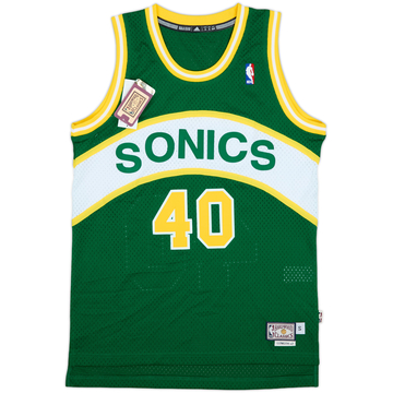 1989-90 Seattle SuperSonics Kemp #40 adidas Hardwood Classics Swingman Away Jersey (S)