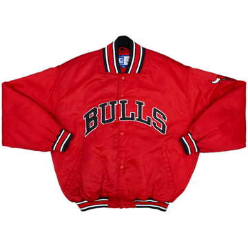 1990s Chicago Bulls Starter Satin Varsity Jacket - 7/10 - (XL)