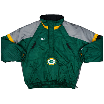 1990s Green Bay Packers Starter 1/2 Zip Rain Coat - 8/10 - (XL)