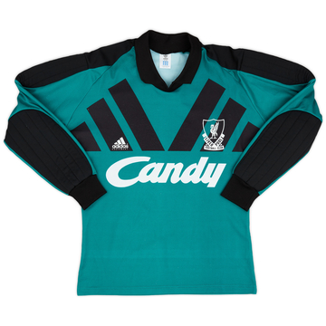 1991-92 Liverpool GK Shirt - 8/10 - (S)